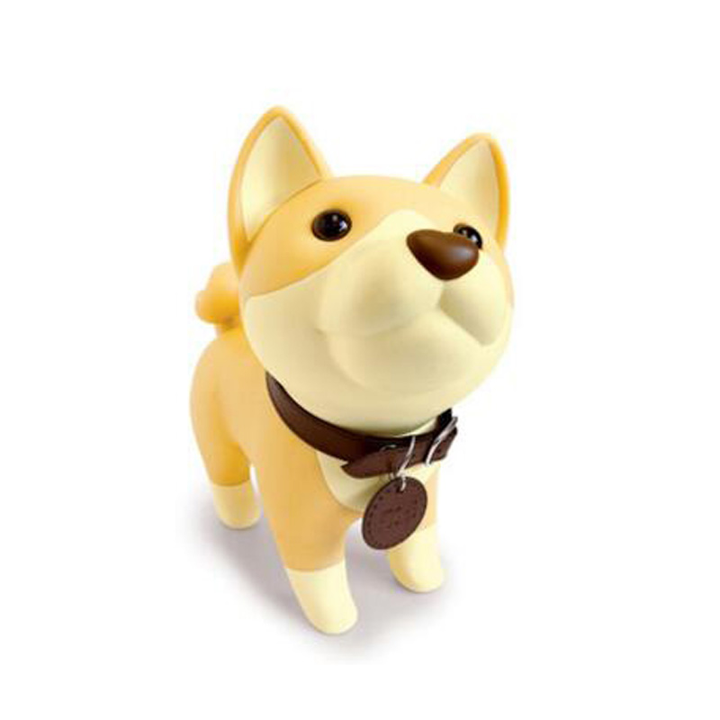 Alcancía de Perro Shiba Inu Alcancía reutilizable con diseño de perro Shiba Inu, de color amarillo. Fabricada en plástico.